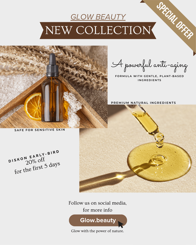 Email campaign new product Glow beauty