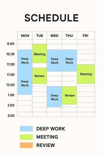 Schedule for coach Andre